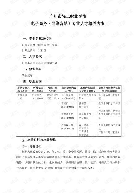 广州报考电子商务专业